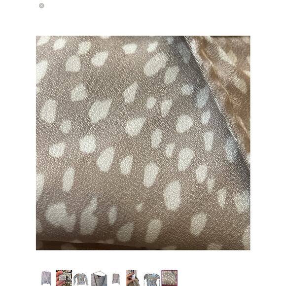 Express factory faux wrap with side tie puff sleeve satin blouse size medium - Picture 7 of 7